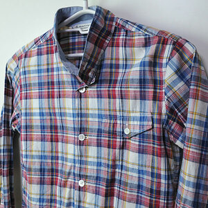  old clothes * United Arrows long sleeve shirt multicolor check S xwp