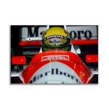 アイルトン・セナ F1 ポスター ボード パネル フレーム 75x50cm 車 レーシングカー グッズ 絵 雑貨 写真 フォト アート Ayrton Senna 6_画像1