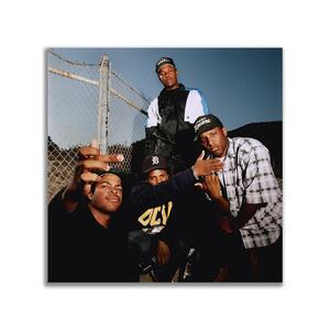 N.W.A ポスター ボード パネル フレーム 50x50cm 海外 ヒップホップ ラッパー グッズ 写真 雑貨 アイス キューブ Eazy E ドレー NWA 1