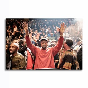 カニエ ウェスト Kanye West ポスター ボード パネル フレーム 70x50cm 海外 ヒップホップ ラッパー アート グッズ 写真 雑貨 絵 フォト 1