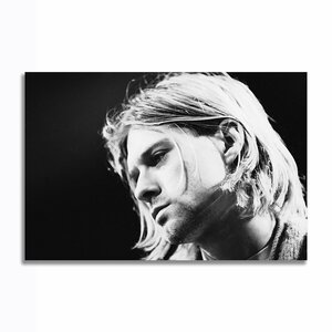 カート コバーン ニルヴァーナ ポスター ボード パネル フレーム 70x50cm 海外 ニルバーナ Kurt Cobain アート グッズ 写真 雑貨 12