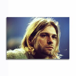 カート コバーン ニルヴァーナ ポスター ボード パネル フレーム 70x50cm 海外 ニルバーナ Kurt Cobain アート グッズ 写真 雑貨 5