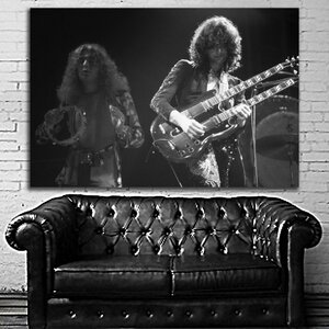 レッド ツェッペリン Led Zeppelin ポスター ボード パネル フレーム 70x50cm ジミー ペイジ ゼッペリン 海外 グッズ 写真 雑貨 フォト 14