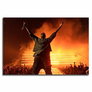 カニエ ウェスト Kanye West ポスター ボード パネル フレーム 70x50cm 海外 ヒップホップ ラッパー アート グッズ 写真 雑貨 絵 フォト 2