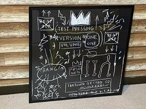 激安!特注 額縁 ブラック 黒 52×52cm おまけ UNIQLO MOMA Basquiat ユニクロ バスキア バンダナ モノトーン/アート/YC