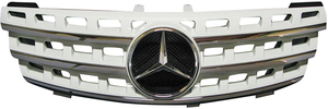 【M's】W164 BENZ AMG Mクラス 前期 (2005y-2008y) 後期ルック グリル (ホワイト) MLクラス 後期スタイル フロントグリル カスタム 1961