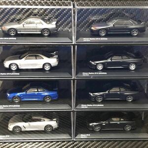 送料無料 即決 新品未開封 京商 1/64 GT-R 50周年記念品 GT-R 8台セット( R35 & スカイライン BNR32 BCNR33 BNR34 ) 50th Anniversary