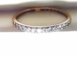  beautiful goods diamond k18 gold Eternity ring ring 18 number 0.55ct diamond pink gold PG men's man lady's woman 