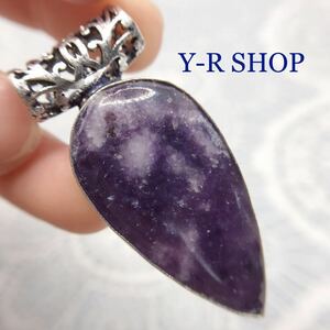  natural stone *repido light. antique style pendant top * lady's necklace silver accessory ethnic India jewelry Y-RSHOP