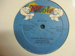 Carlene Davis ： Lady In Red 12'' (( Chris De Burgh 86年のヒット曲Loversカバー! / 落札5点で送料無料