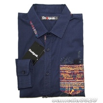 Desigual デシグアル SALVADOR 18WMCWXD 長袖シャツ ネイビー EU L サイズ XL 未使用 展示品 AB3920_画像8