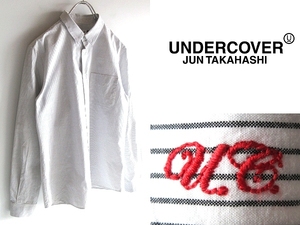  кошка pohs соответствует UNDERCOVERISM undercover 2008SS SUMMER MADNESS период Logo вышивка окантовка хлопок рубашка 1 белый summer грязь nes