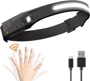 ヘッドライト 充電式 LEDデュアル光源 230°広角 照明センサー搭載