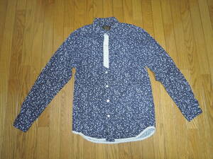 NEIGHBORHOOD ネイバーフッド リバティ柄シャツ S 紺 花柄TIE.ROVE / C-SHIRT.LS LIBERTY /