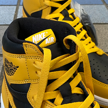 ラスト1 正規品 【us6】 NIKE ナイキ AIR JORDAN1 エアジョーダン1 RETRO レトロ HIGH ハイ OG 黒 黄色 24㎝ マイケルジョーダン NBA_画像4