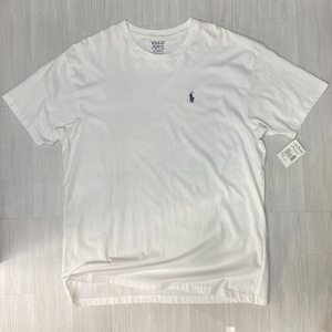 USA正規品 【L】 POLO ポロ RALPH LAUREN ラルフローレン 半袖 クルーネック Tシャツ ワンポイント ポニー刺繍 (RL13) 綿100％ 白