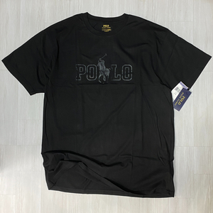 USA正規品 【M】 POLO ポロ RALPH LAUREN ラルフローレン 半袖 クルーネック ビッグポニー Ｔシャツ クラシックフィット 綿100% 黒 (RL7)