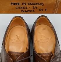 【極美】グレンソン フットマスター セミブローグ サイズ6.5F【送料無料】GRENSON 22352・29 FOOTMASTER オックスフォード フルブローグ_画像8