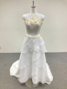 狩ドレス41）【送料無料】ウェディングドレス 白　サイズ7号　結婚式　衣装　撮影　記念写真　20220418