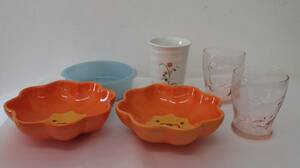 [ unused storage goods ] Mister Donut Novelty . summarize gratin plate glass hot water . plate bowl aruko Pal Rilakkuma Pingu ponte ring 