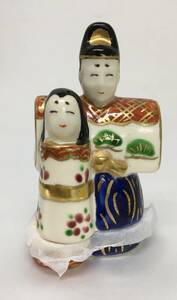 橋本城岳 香合 立雛 色絵 雛人形 共箱 茶道具, 日本の陶磁, 京焼, 香炉、香合