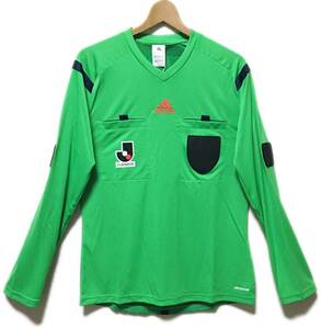 # new old goods * unused * tag attaching # Adidas #J Lee g2014re free jersey ( green )# long sleeve #L size # referee 