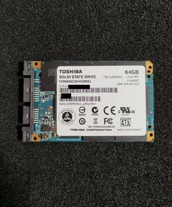 TOSHIBA SSD MLC 1.8inch 64GB THNSNC064GMMJ Micro SATA ((動作品・2枚限定！！))
