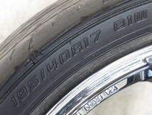 交換用やスペア用に！WORK EMOTION(エモーション)XT7 7J-17 off+42 pcd100/4H 195/40R17 タイヤ付き1本 ヤリス,ヴィッツ,フィット,デミオ他_画像9