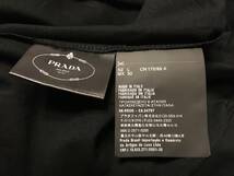 新品 プラダ 最高級 レース 装飾 ノースリーブ カットソー L PRADA カットソー 黒 ブラック トップス Tシャツ リボン イタリア製_画像10