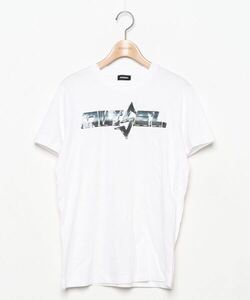 ☆DIESEL ディーゼル プリント ロゴ デザイン Tシャツ 半袖/メンズ/M☆ホワイト☆新品