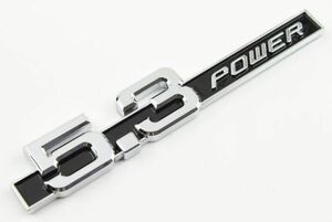 送料込 高級感抜群ベンツ風5.3powerエンブレムハッタリにもどうぞ