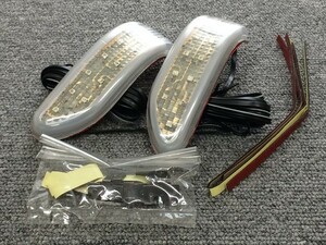 送料込　格好良い!汎用LEDドアミラーウィンカー（貼り付けタイプ）type4 ウインカー ハザード イエロー オレンジ アンバー サイドマーカー