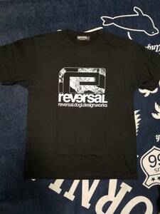 [reversal]li bar monkey Logo T-shirt L black 