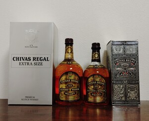 古酒 2本シーバスリーガル12年 スコッチウイスキー Chivas Regal 12Year 1000ml 760ml箱付き