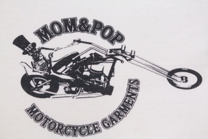 USED古着 Mom&Pop Tシャツ 表記L 初期マム＆ポップ チョッパー HarleyDavidson バイカー ハーレー