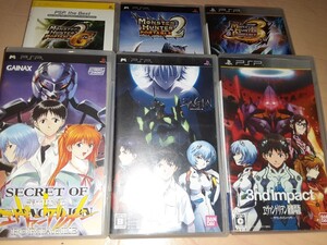 PSPソフト エヴァンゲリオン モンハン6本セット -