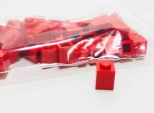 【新品未使用】レゴ　LEGO　ブロック　1x1 レッド　赤　50個　１×１