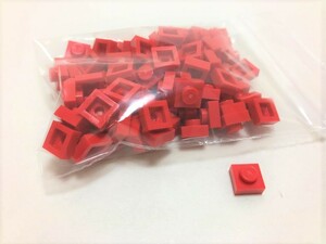 【新品未使用】レゴ　LEGO　プレート　1x1 レッド　赤　100枚　１×１