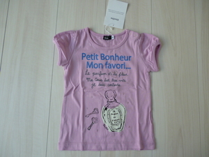 [ новый товар ]bebe Bebe. пуховка рукав футболка розовый духи *100cm*