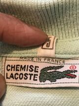 ＜フレンチラコステ/LACOSTE＞ヴィンテージ ポロシャツ フランス製 #ライトグリーン_画像4