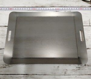 少し大き目厚み4.5mm鉄板 バーベキュー ソロキャンプ 4.5mm厚 295mm×210mm 焼き面235mm×170mm