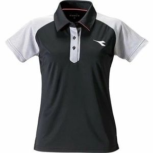 *DIADORA девушки Junior теннис одежда игра рубашка [DTJ9345 99](130) новый товар!*