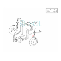 ベンツ W126 W140 R129 フロント ブレーキホース 左右共通 300SE 500SE 500SEL SL320 SL500 SL600 1294280035 1234280635 出荷締切18時_画像2
