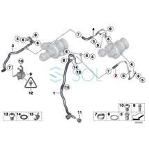 BMW E70 F15 X5 E71 F16 X6 ターボチャージャー インレットホース 50iX 11537577013 出荷締切18時_画像2