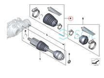 BMW E46 E53 X5 フロント ドライブシャフトブーツ インナー 左右共通 325xi 330xi 3.0i 4.4i 4.6is 4.8is 31607565315 出荷締切18時_画像6