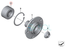 BMW F30 F31 F34 リア ホイールハブベアリング 左右共通 320i 320d 320iX 320dX 328i 335i 33416792361 出荷締切18時_画像2