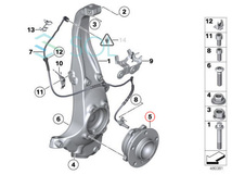 BMW F07 F10 F11 F06 F12 F13 フロント ホイールハブ 左右セット 523i 528i 535i 550i 640i 650i 31206872888 出荷締切18時_画像4