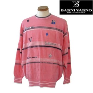 バーニヴァーノ/BARNIVARNO 【春夏物】 ロゴスプリングニット LLサイズ 606-ピンク