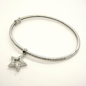 BR24:K18WG diamond bangle ( charm attaching )