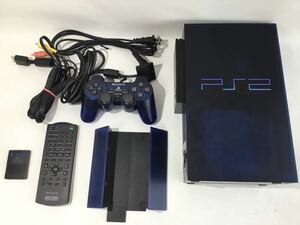 動作確認済み　プレイステーション2 ミッドナイトブルー　PS2 PlayStation2 付属品 一式 SONY